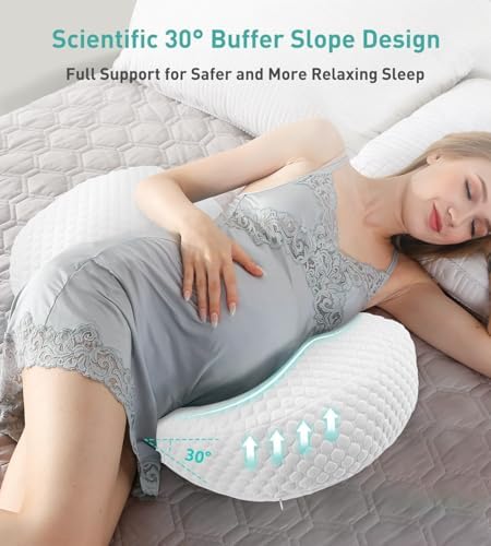 DONAMA Pregnancy Pillow Cooling with Adjustable Support 1