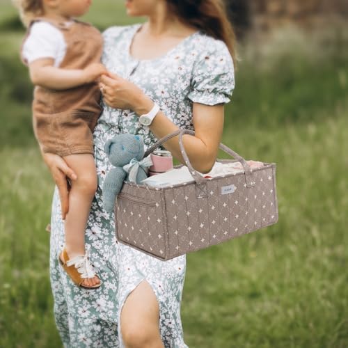 AGBEAR Baby Diaper Caddy Organizer with Storage