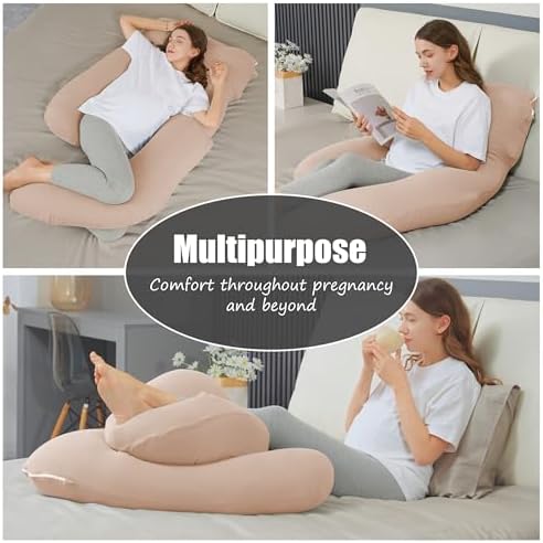 HIPHOP PANDA Muslin Pregnancy Pillow - U Shaped Full Body Support