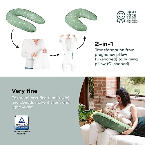 Babymoov BLove 2-in-1 Pillow - Organic Pregnancy Nursing Cushion