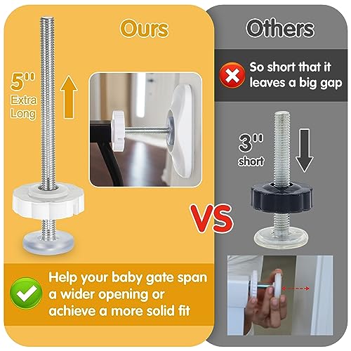 Dreyoo Baby Gate Extender 4 Pack M8 Spindle Rods 1