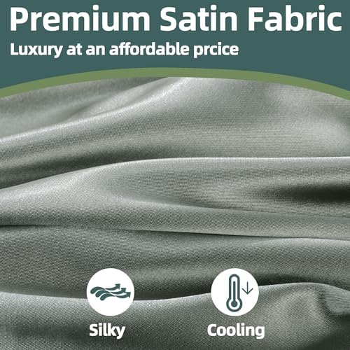 BALAPET Silky Satin Pregnancy Pillow Case C Shaped Dark Grey