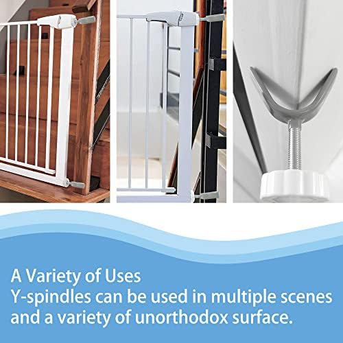 Vmaisi Baby Gate Banister Adapter Y-Spindle Rods 2 Pack
