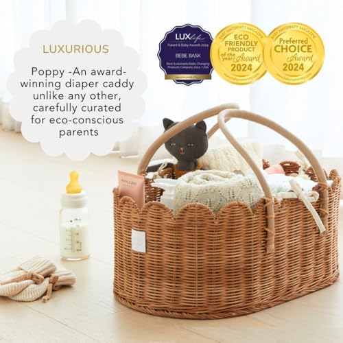BEBE BASK Premium Baby Diaper Caddy Organizer