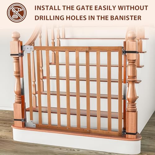 Salcod 1 Pcs No Hole Banister Gate Mounting Kit