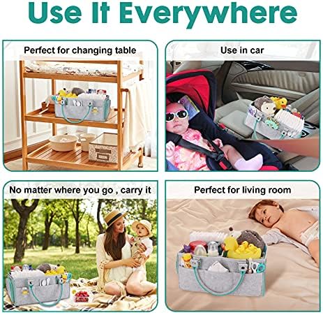 Eco-Friendly Baby Diaper Caddy Organizer Tote Bag