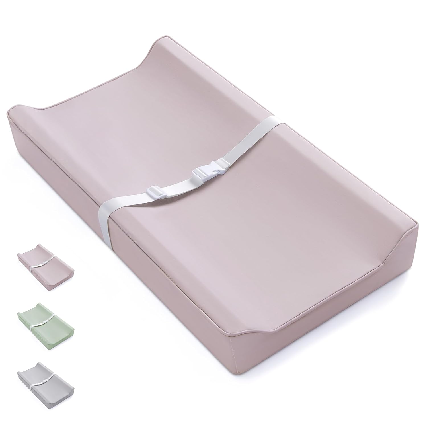 Blissful Diary Vegan Leather Changing Pad and Diaper Caddy Organizer Bundle