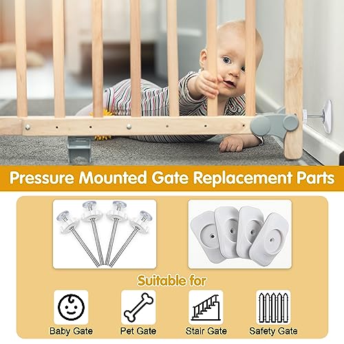 Dreyoo Baby Gate Extender 4 Pack M8 Spindle Rods 1