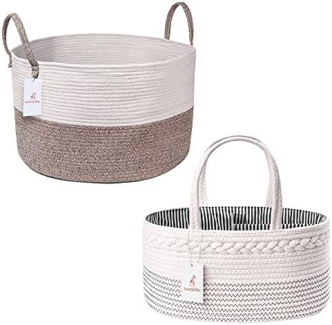 Luxury Little Diaper Caddy Storage Basket Organizer