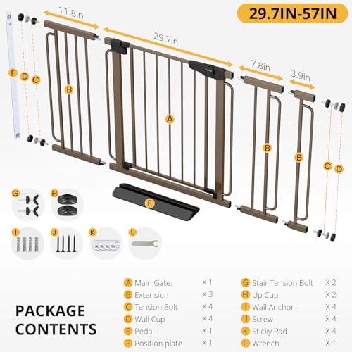 Cumbor Extra Wide Baby Gate for Stairs and Doors