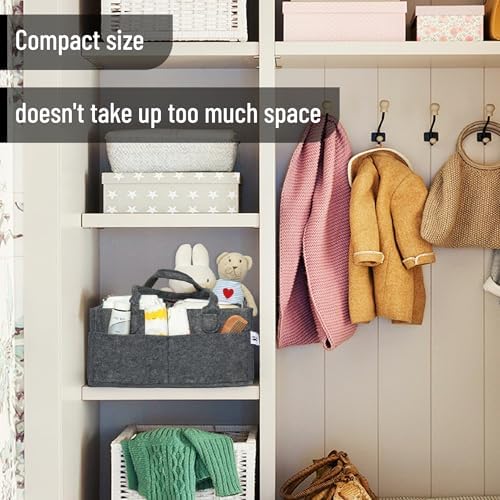Mr Pen Baby Diaper Caddy Organizer - Charcoal Gray