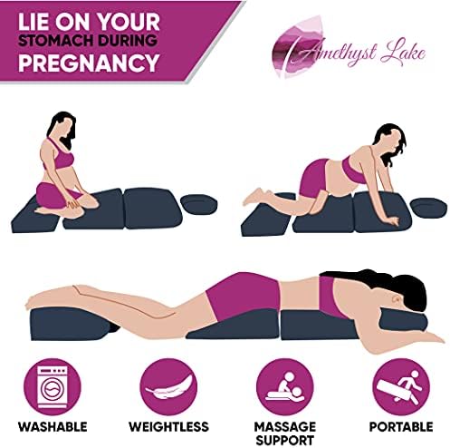 Amethyst Lake Pregnancy Massage Cushion with Headrest