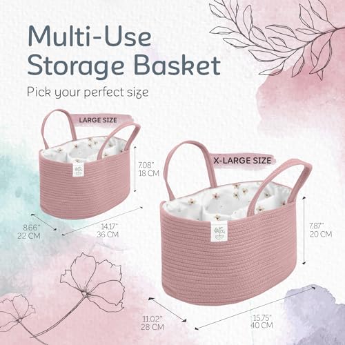 KiddyCare Diaper Caddy Organizer with Handle and Lid