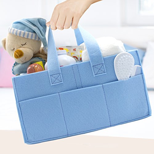 Sorbus Baby Diaper Caddy - Blue Portable Storage Organizer