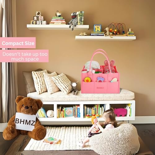 BHMZ Baby Diaper Caddy Organizer - Pink 1