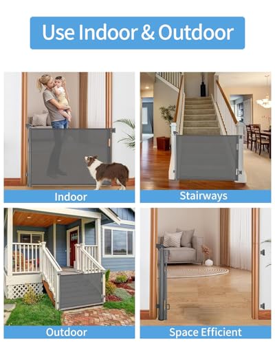 Veraste Retractable Baby Gate 33x55 Grey