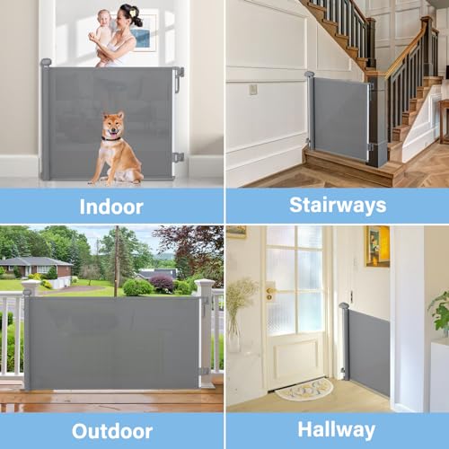 PRObebi Retractable Gate - 54 Wide 34 Tall Baby Dog Safety
