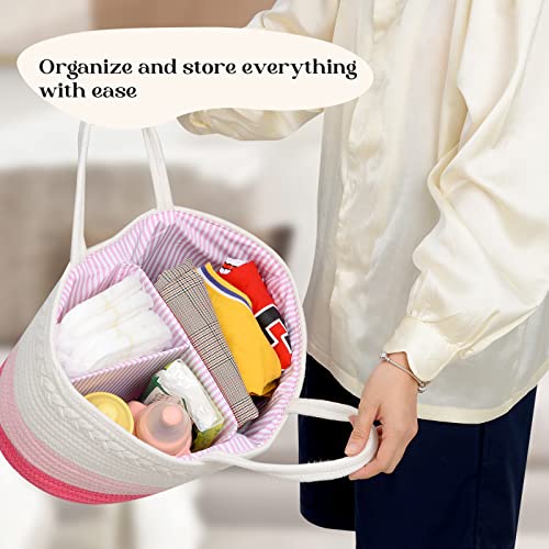 Luxury Little Pink Diaper Caddy Organizer