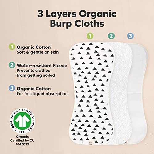 KeaBabies Diaper Caddy Organizer with 5 Pack Burp Cloths