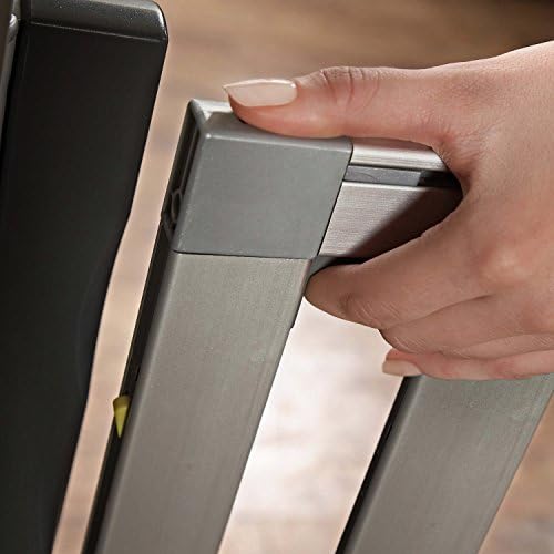 Munchkin Loft Hardware Mounted Baby Gate in Silver Aluminum