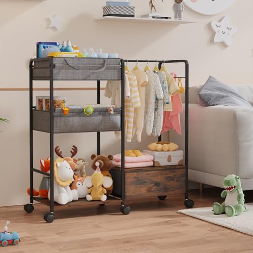 BBLIKE 3in1 Diaper Caddy Organizer - Black Brown