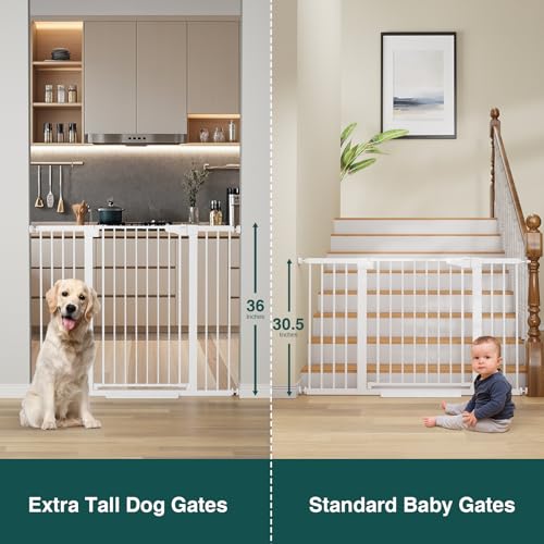 Cumbor Extra Tall 36 Baby Gate for Stairs and Entryways