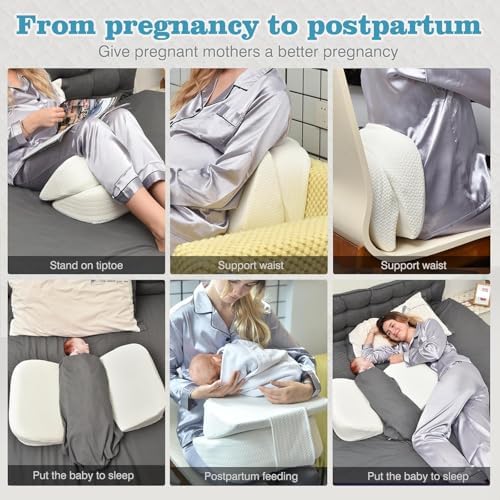 GOENDR Memory Foam Pregnancy Pillow with Cooling Cover