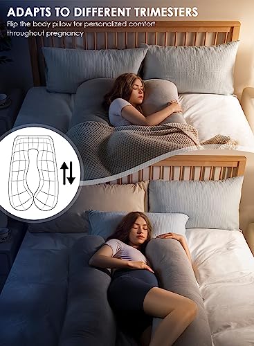 QUEEN ROSE Cooling Maternity Pillow with Silky Cover