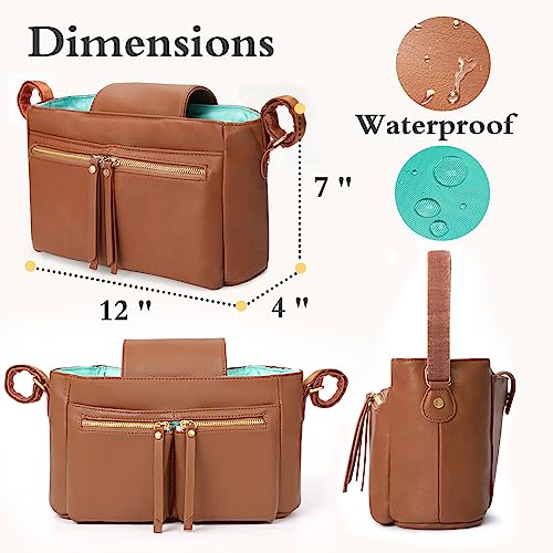 MOMINSIDE Baby Diaper Caddy Organizer with Insulated Cup Holders