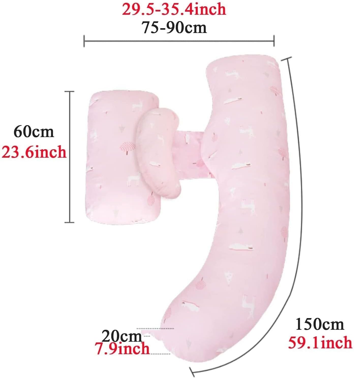 Adjustable H-Shaped Maternity Pillow with 360 Support