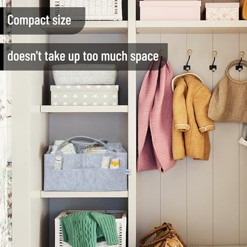 Mr Pen Baby Diaper Caddy Organizer Large Grey
