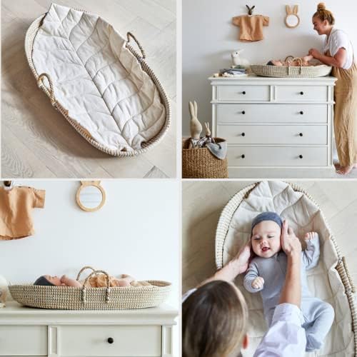 Premium Pink Baby Diaper Caddy - Handmade Seagrass Organizer