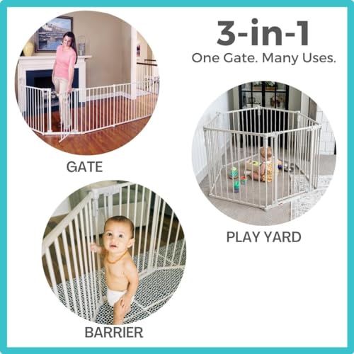 Toddleroo 3 in 1 Metal Superyard 151 Wide with Wall Mount Kit 1
