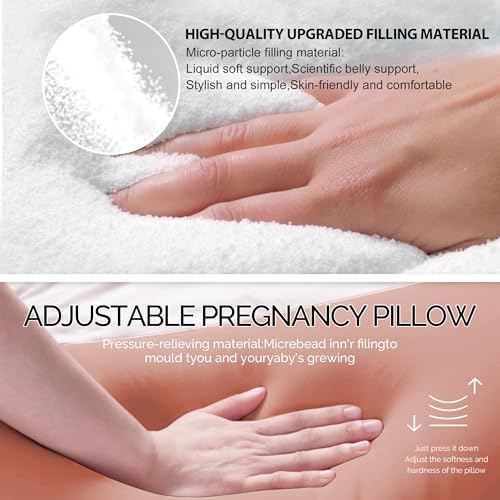 Fogkiss Pregnancy Pillow with Adjustable Buttons - Pink