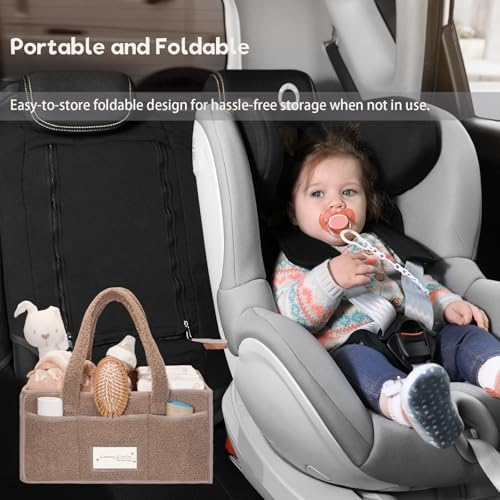 Luxury Little Diaper Caddy Organizer with Removable Dividers 1