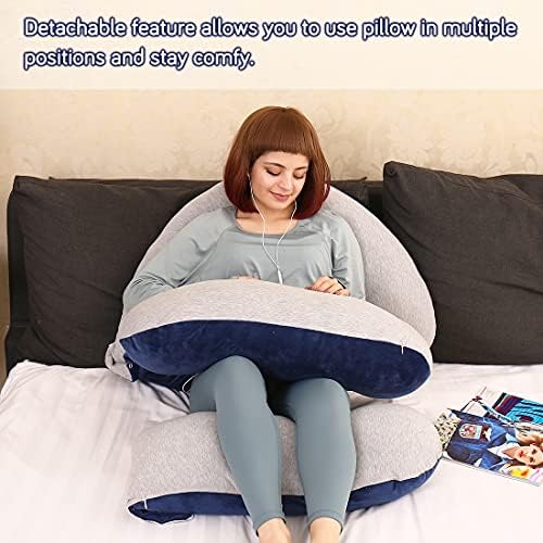 MOON PINE 60 Inch Pregnancy Pillow with Zipper Design