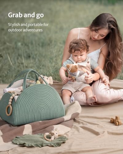 Blissful Diary Baby Diaper Caddy Organizer Basket
