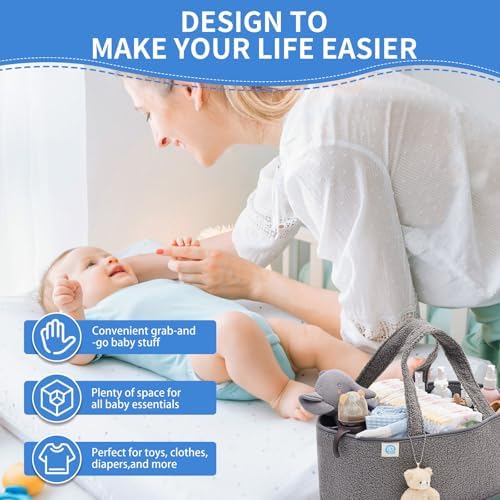 CCYLTL Plush Diaper Caddy Organizer - X Large
