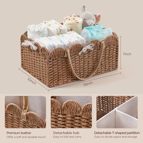 HBlife Large Baby Diaper Caddy with Removable Divider