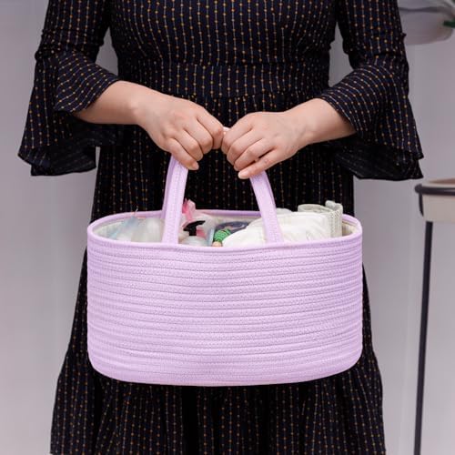 COMSE Large Diaper Caddy Organizer with Dividers