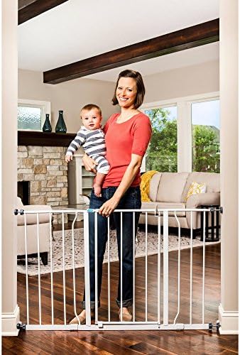 Regalo 47-Inch Super Wide Walk Thru Baby Gate with Safety Features