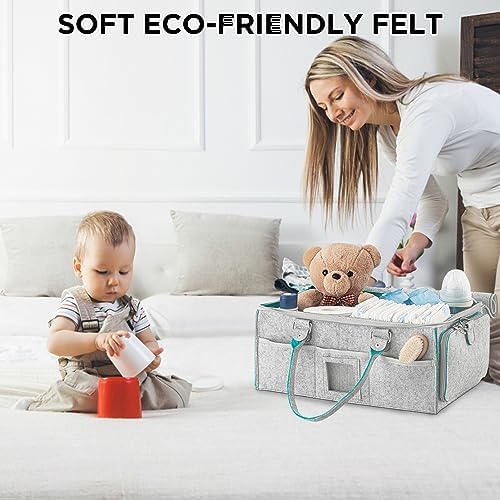 HBlife Baby Diaper Caddy Organizer Green