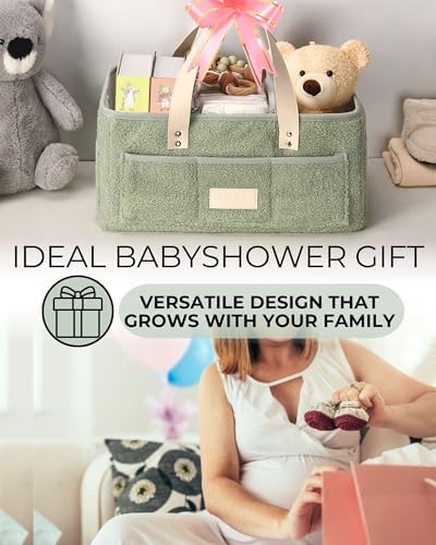 Toodly Baby Diaper Caddy Organizer with Changing Mat 1