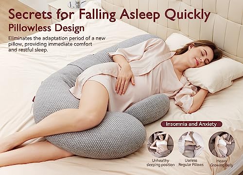 Momcozy Pregnancy Pillow with Air Layer Cover Grey
