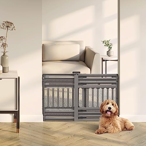 IRIS USA Dog Gate 24-39 Expandable Gray