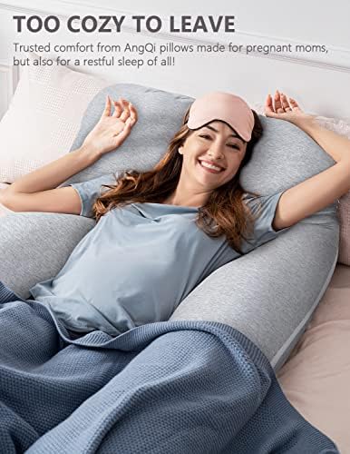 AngQi U Shaped Pregnancy Pillow with Cooling Cover 1