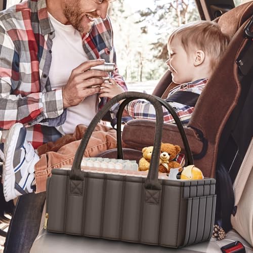 Rzoysia Baby Diaper Caddy Organizer with Handles