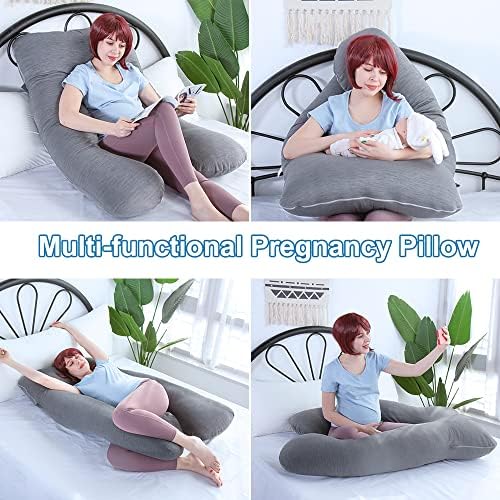 MOON PINE Pregnancy Pillow with Cooling Grey Cover