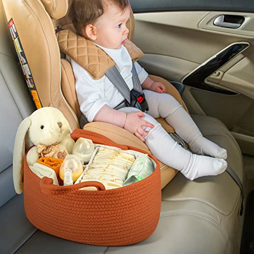 Maliton Cotton Rope Diaper Caddy Organizer - Glaze 1