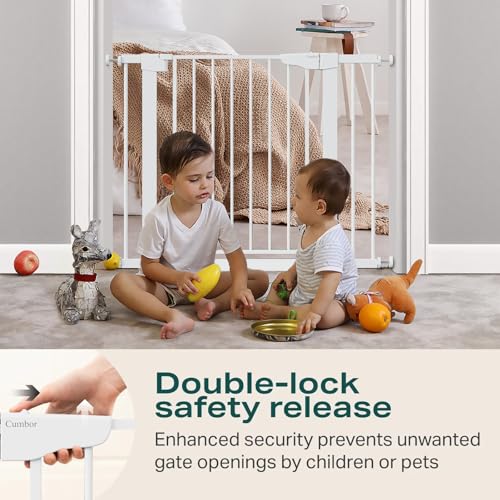 Cumbor 297-406 Inch Durable Baby Gate for Stairs